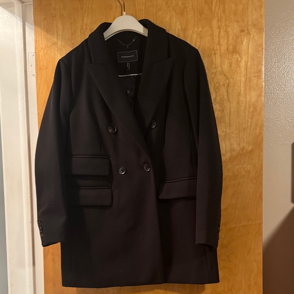 Black Double-Breasted Blazer